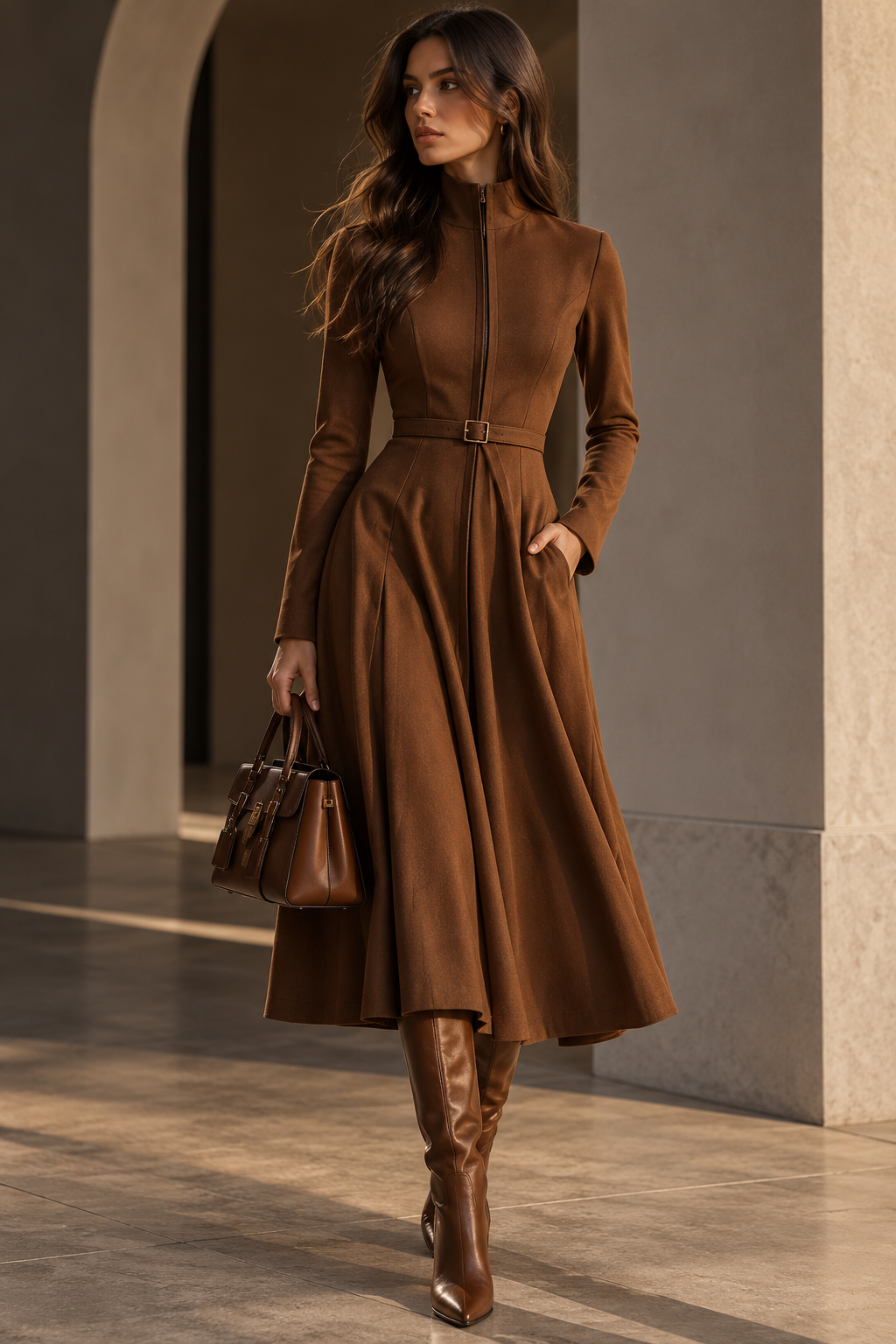 Vestido Valentina Mocha